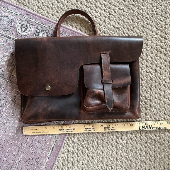 Brown Leather Laptop Case Luxeoria - Picture 8 of 10